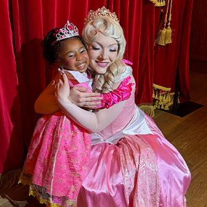 Princess and child at The Grandest Princess Ball Ever